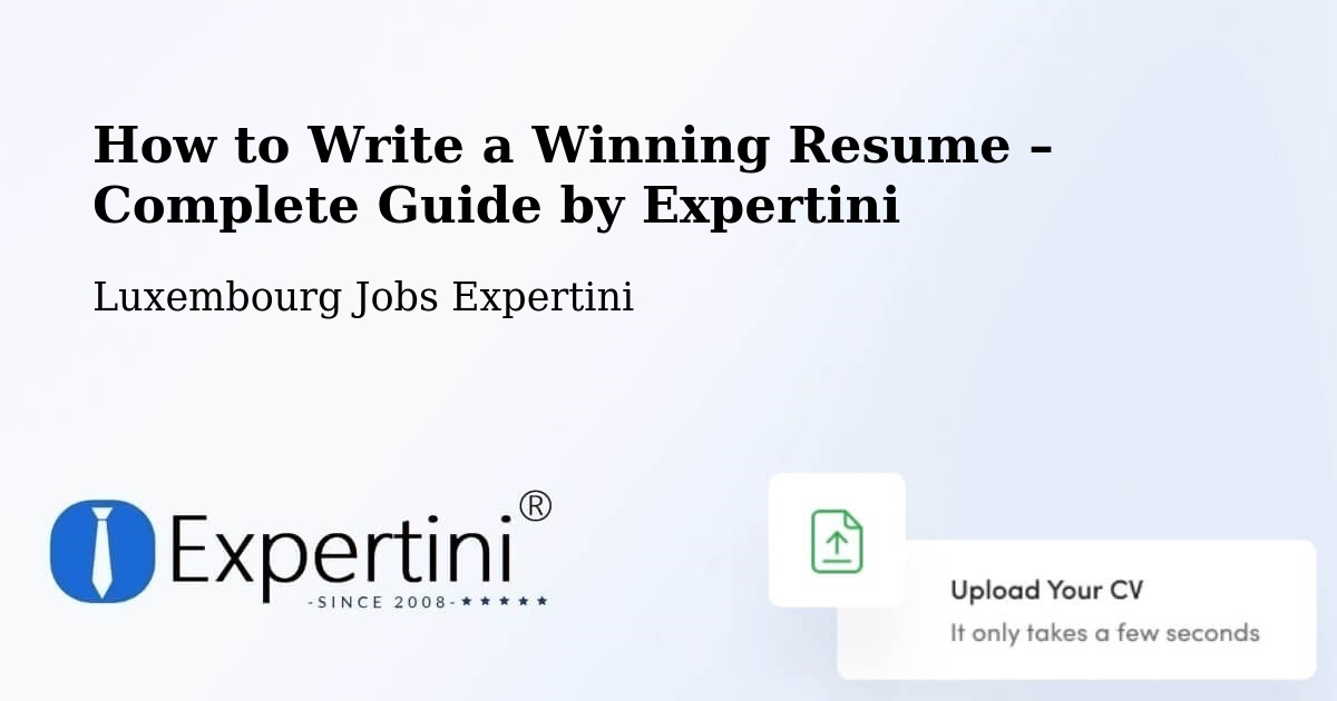 Resume Writing Guide for Job Seekers – Bergem - Bergem, Luxembourg Jobs Expertini